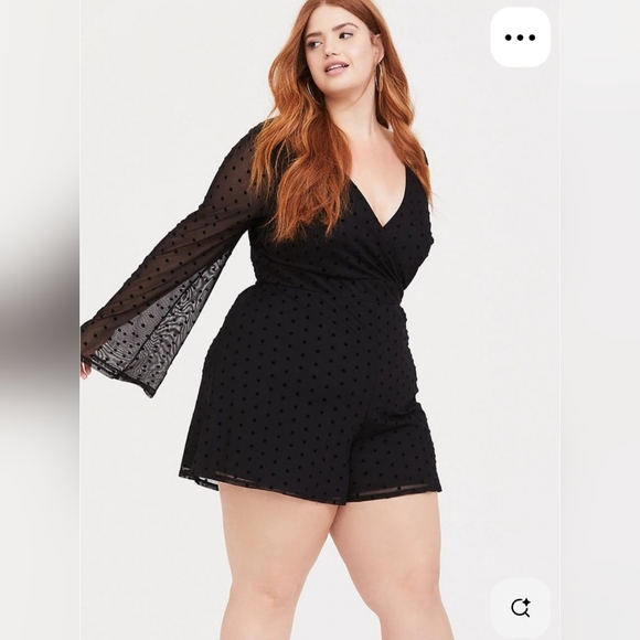 torrid Pants - Torrid Black Long Sleeve Romper. Size 00